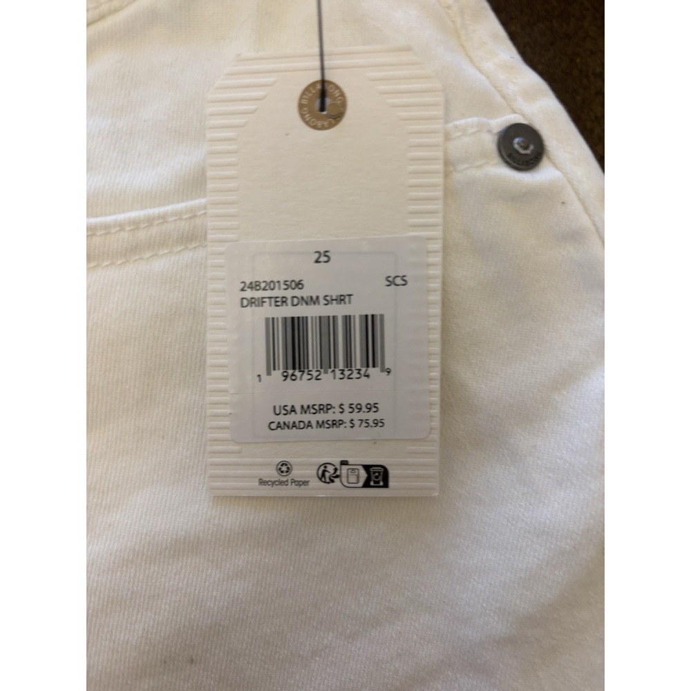 Billabong Women's Drifter Denim Shorts Seashell White 25 - Picture 2 of 3